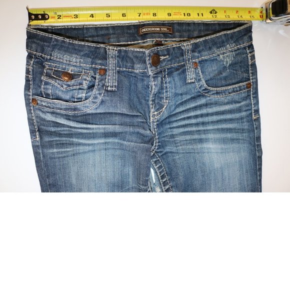 UNDERGROUND SOUL Skinny Ankle Blue Jeans - Waist 30x30 Inseam - Length 38 Rise7 - Picture 2 of 16